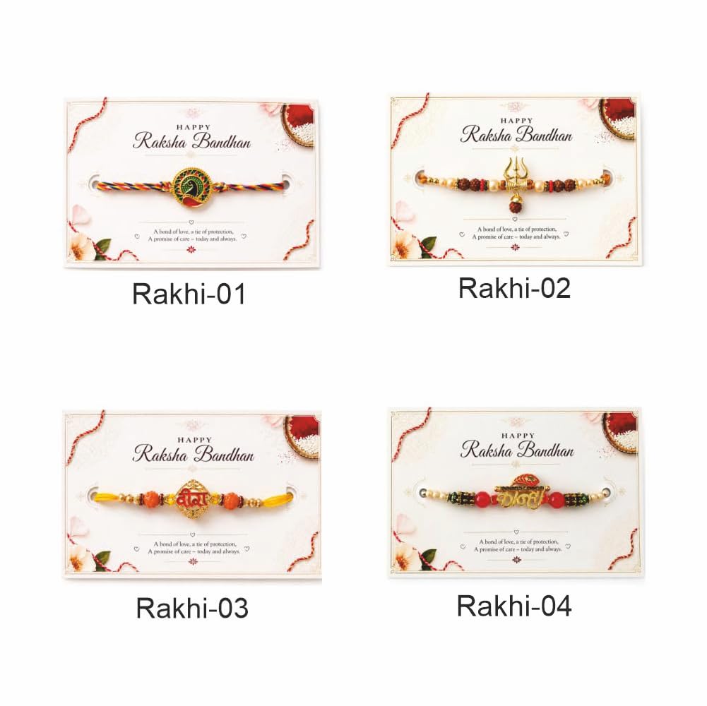 VS Gifts Personalized Leather Wallet with Rakhi and Gift Card, Raksha Bandhan Gift Set for Brother - packaging