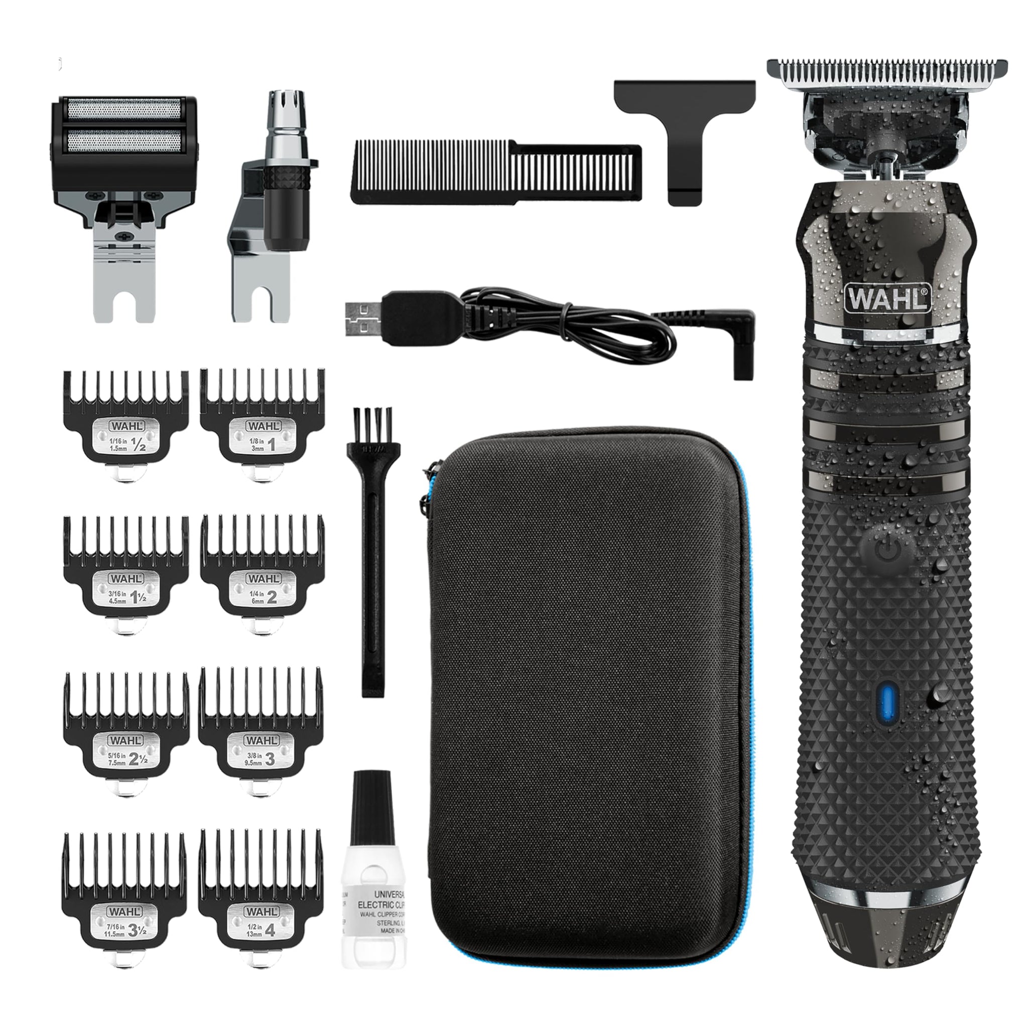 Wahl High Visibility Skeleton Waterproof Trimmer, Lithium-Ion Cordless USB Rechargeable, Multi-Purpose Grooming Kit for Men