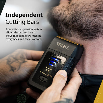 Wahl Professional 5 Star Vanish Foil Shaver, Lithium-Ion Battery, Pop-Out Foil Bars, Ergonomic Design, 100 Minutes Runtime - 