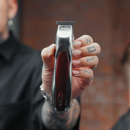Wahl Professional A.LIGN Li-Ion Beard Trimmer, Cord/Cordless, Extra-Wide Zero-Gap T-Blade, 0.4mm, 3Hr Runtime, Maroon and Sil