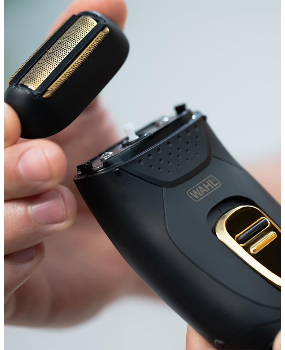 Wahl Waterproof Compact Foil Shaver for Men, 3-Cut System, Rechargeable, Wet/Dry, Travel Pouch - back view