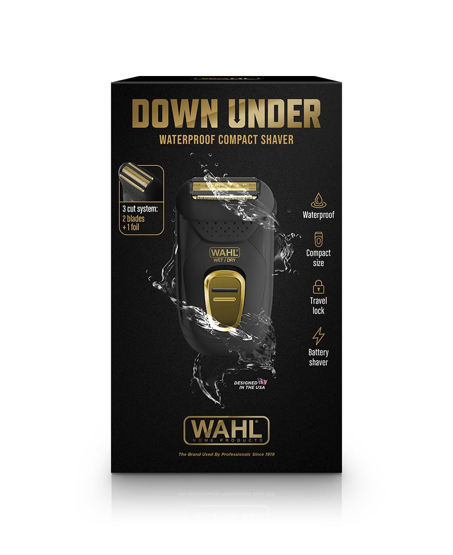 Wahl Waterproof Compact Foil Shaver for Men, 3-Cut System, Rechargeable, Wet/Dry, Travel Pouch - label detail