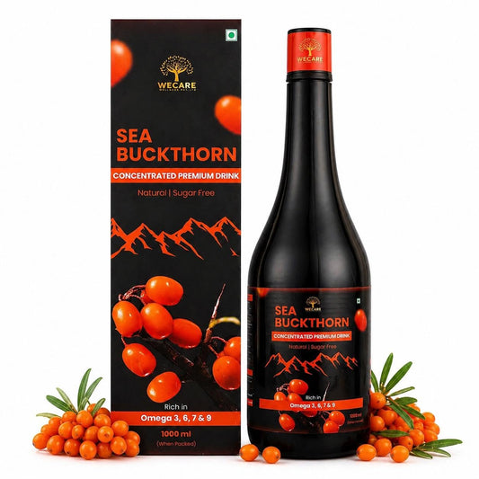 WeCare Wellness Sea Buckthorn Concentrated Drink, 1000ml, Sugar-Free Fruit Juice Concentrate