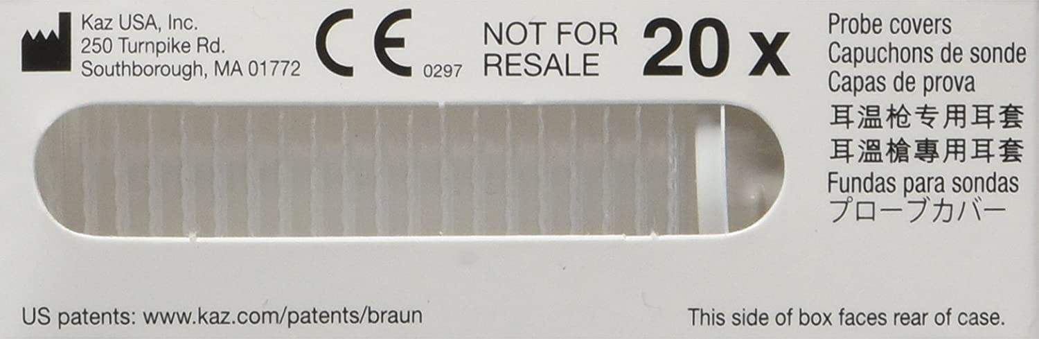 Welch Allyn Braun Thermoscan Ear Thermometer Lens Filters, 20 Pack, Transparent