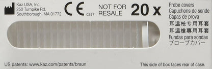 Welch Allyn Braun Thermoscan Ear Thermometer Lens Filters, 20 Pack, Transparent