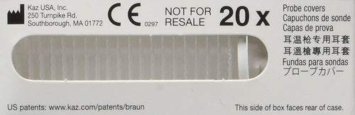 Welch Allyn Braun Thermoscan Ear Thermometer Lens Filters, 20 Pack, Transparent
