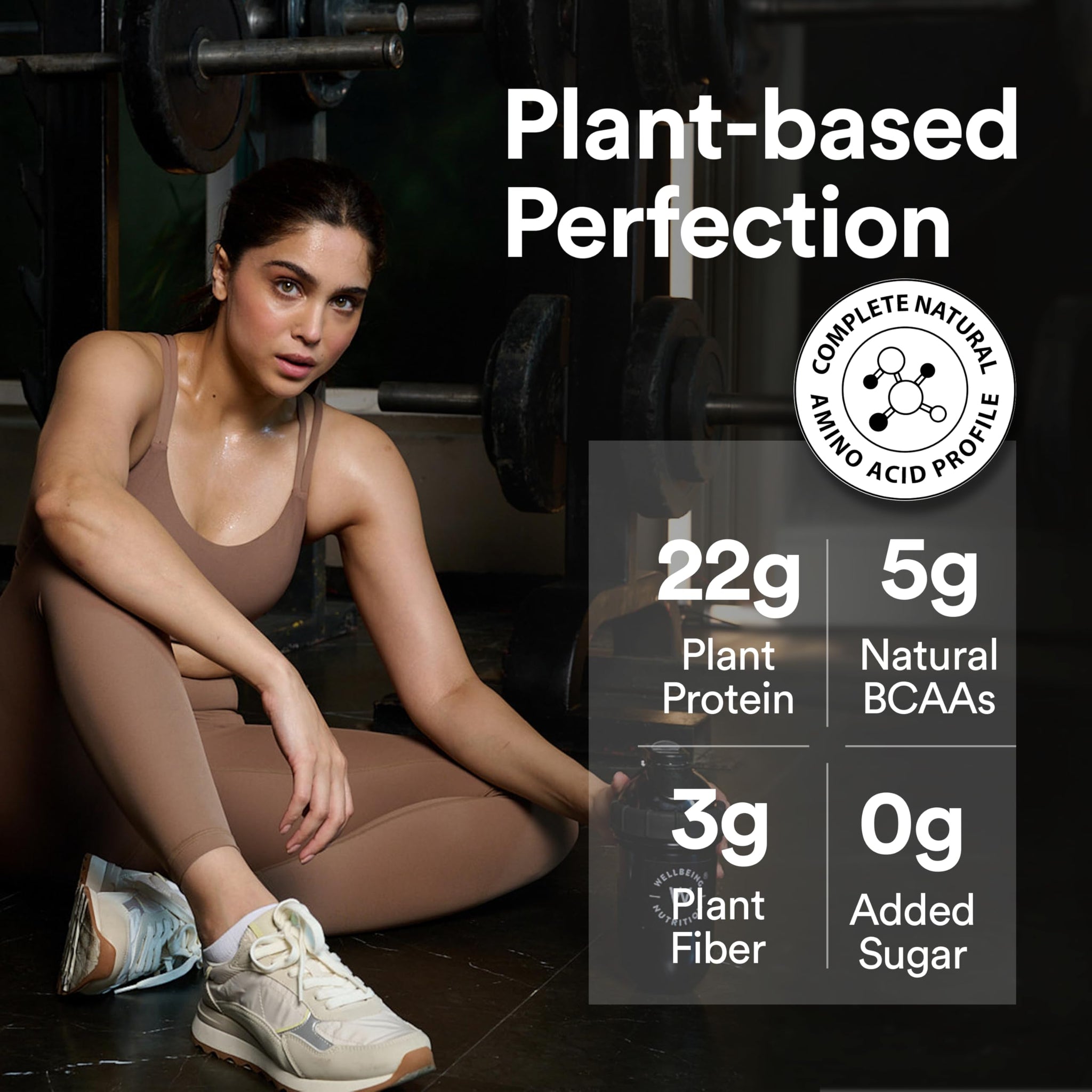 WELLBEING NUTRITION Organic Vegan Plant Protein Powder, Pea Rice Isolate with Superfoods, Digestive Enzymes, Adult Supplement