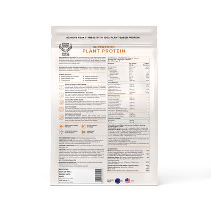 WELLBEING NUTRITION Organic Vegan Plant Protein Powder, Pea Rice Isolate with Superfoods, Digestive Enzymes, Adult Supplement