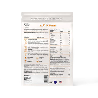 WELLBEING NUTRITION Organic Vegan Plant Protein Powder, Pea Rice Isolate with Superfoods, Digestive Enzymes, Adult Supplement
