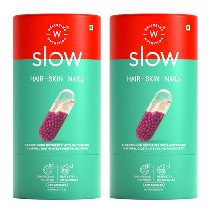 WELLBEING NUTRITION Slow Release Biotin Capsules 10,000mcg 60ct with Keratin VitC Glutathione HLA Primrose Oil (6)