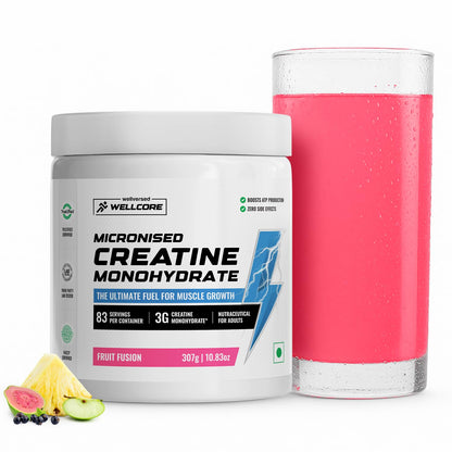 Wellcore Creatine Monohydrate Powder 100g with Omega-3 Fish Oil Capsules 60 Count, Triple Strength EPA DHA (15)