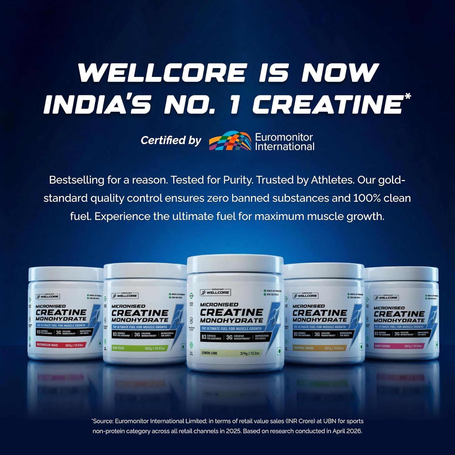 Wellcore Creatine Monohydrate Powder 100g with Omega-3 Fish Oil Capsules 60 Count, Triple Strength EPA DHA - packaging (22)