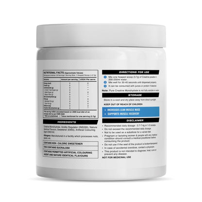 Wellcore Creatine Monohydrate Powder 100g with Omega-3 Fish Oil Capsules 60 Count, Triple Strength EPA DHA - size and scale