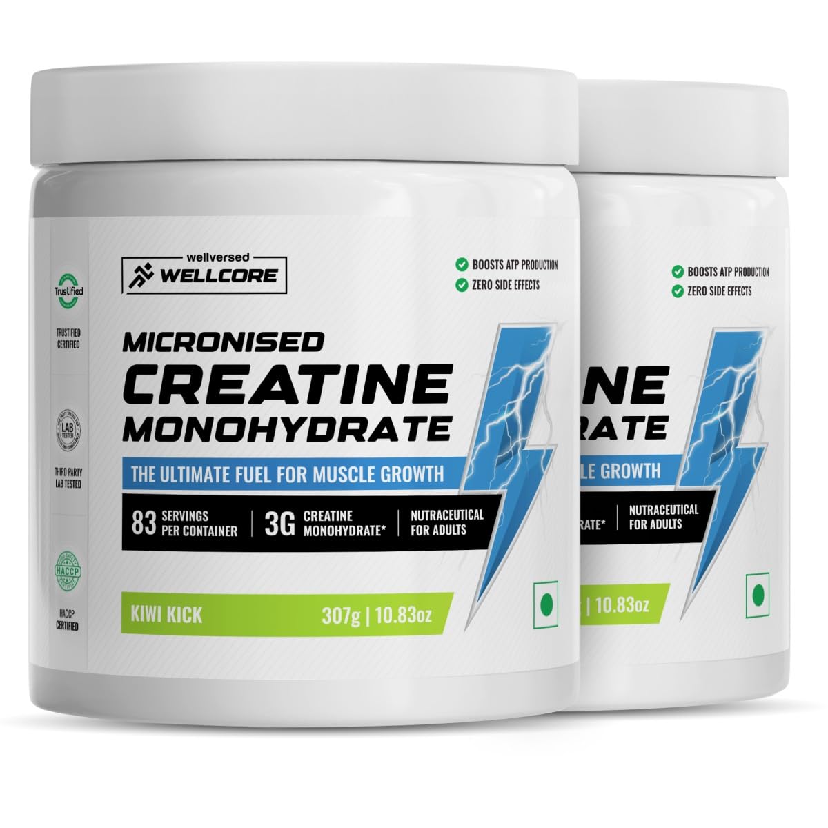 Wellcore Creatine Monohydrate Powder 100g with Omega-3 Fish Oil Capsules 60 Count, Triple Strength EPA DHA (36)