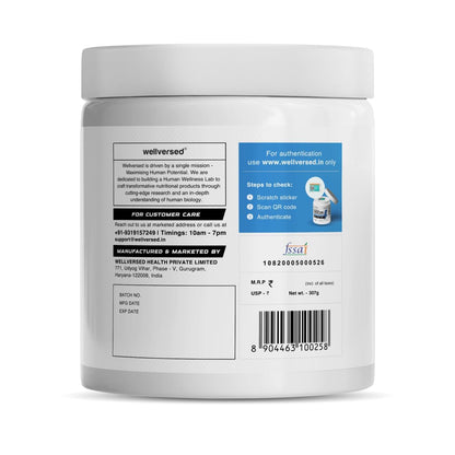 Wellcore Creatine Monohydrate Powder 100g with Omega-3 Fish Oil Capsules 60 Count, Triple Strength EPA DHA - close-up detail 