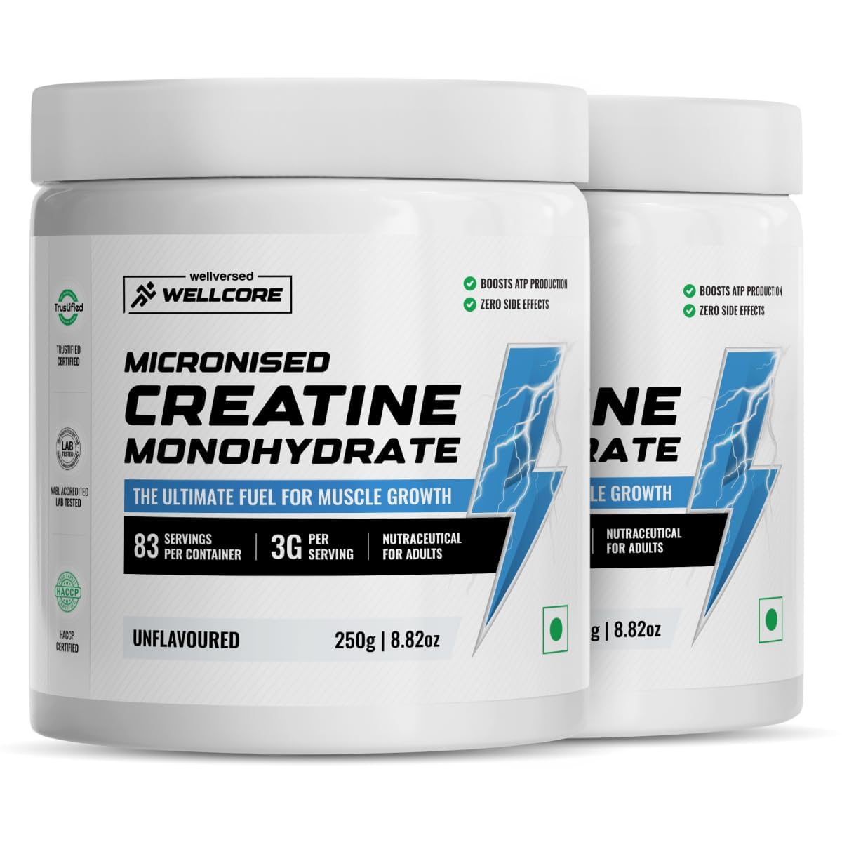 Wellcore Creatine Monohydrate Powder 100g with Omega-3 Fish Oil Capsules 60 Count, Triple Strength EPA DHA (42)