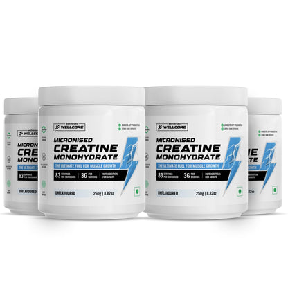 Wellcore Creatine Monohydrate Powder 100g with Omega-3 Fish Oil Capsules 60 Count, Triple Strength EPA DHA (45)