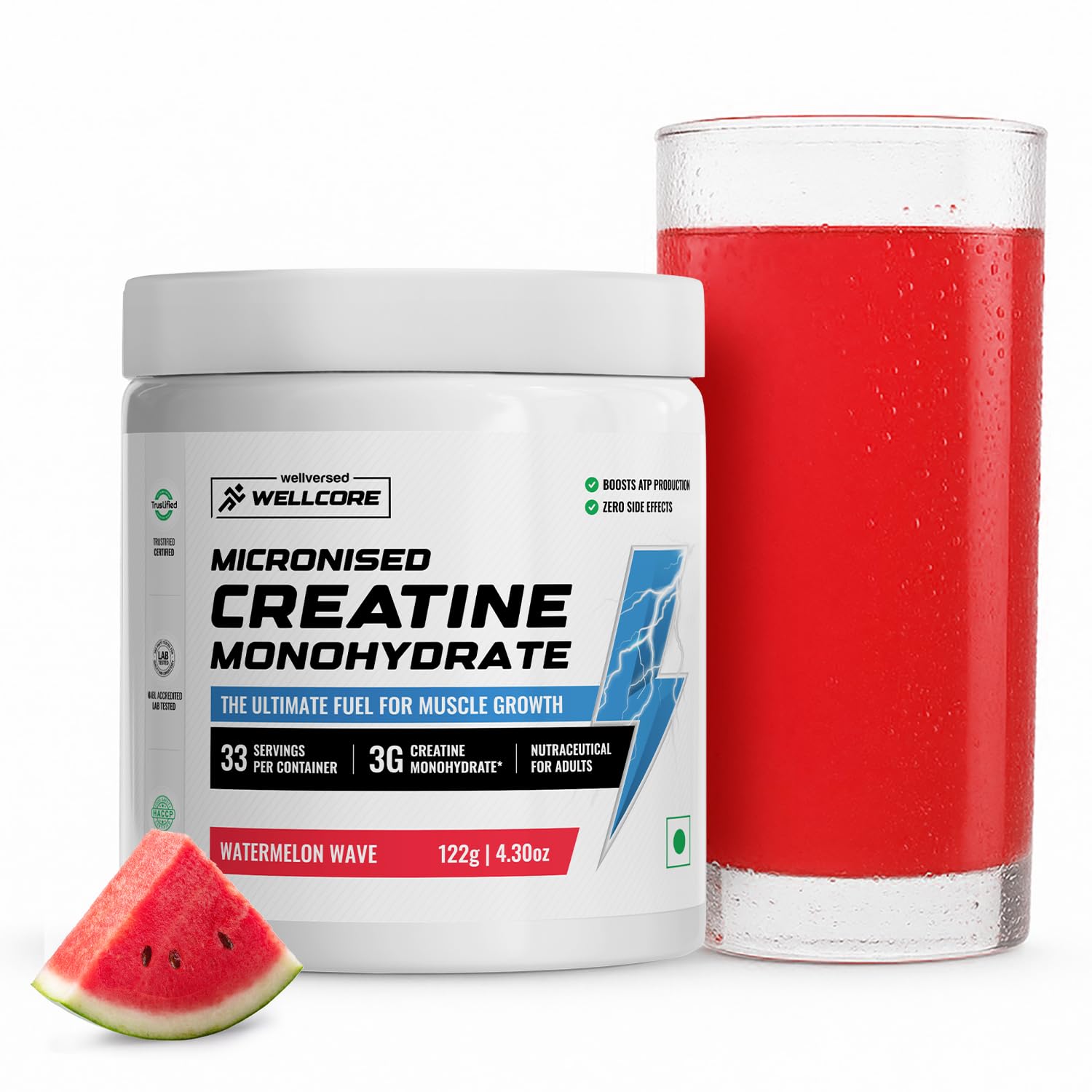 Wellcore Creatine Monohydrate Powder 100g with Omega-3 Fish Oil Capsules 60 Count, Triple Strength EPA DHA (52)