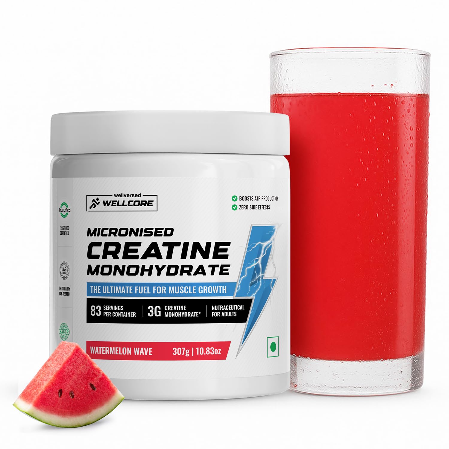 Wellcore Creatine Monohydrate Powder 100g with Omega-3 Fish Oil Capsules 60 Count, Triple Strength EPA DHA (55)