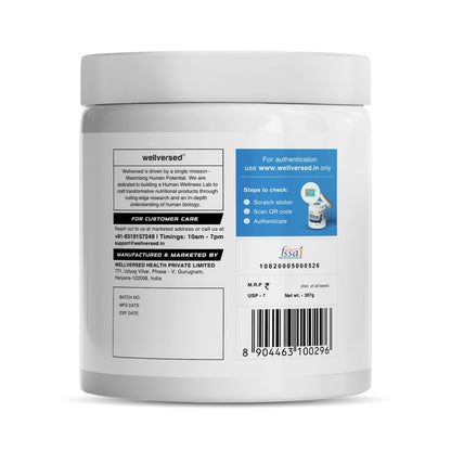 Wellcore Creatine Monohydrate Powder 100g with Omega-3 Fish Oil Capsules 60 Count, Triple Strength EPA DHA - ingredients pane