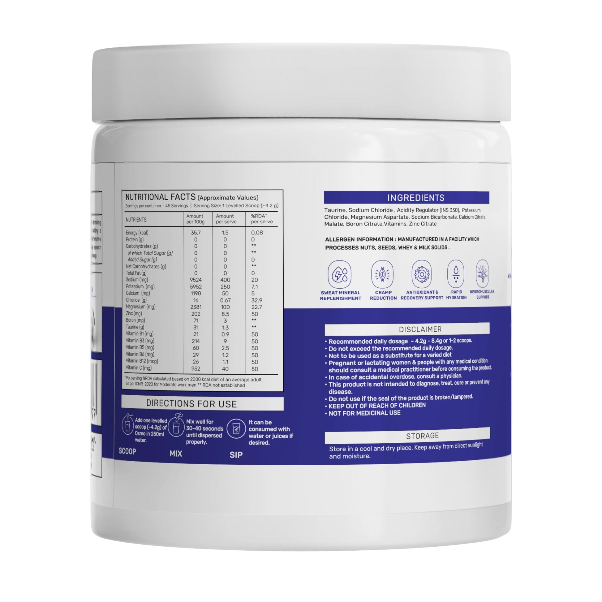 Wellcore Electrolyte Replacements and Creatine Combo, Unisex Nutritional Supplement - in use (26)