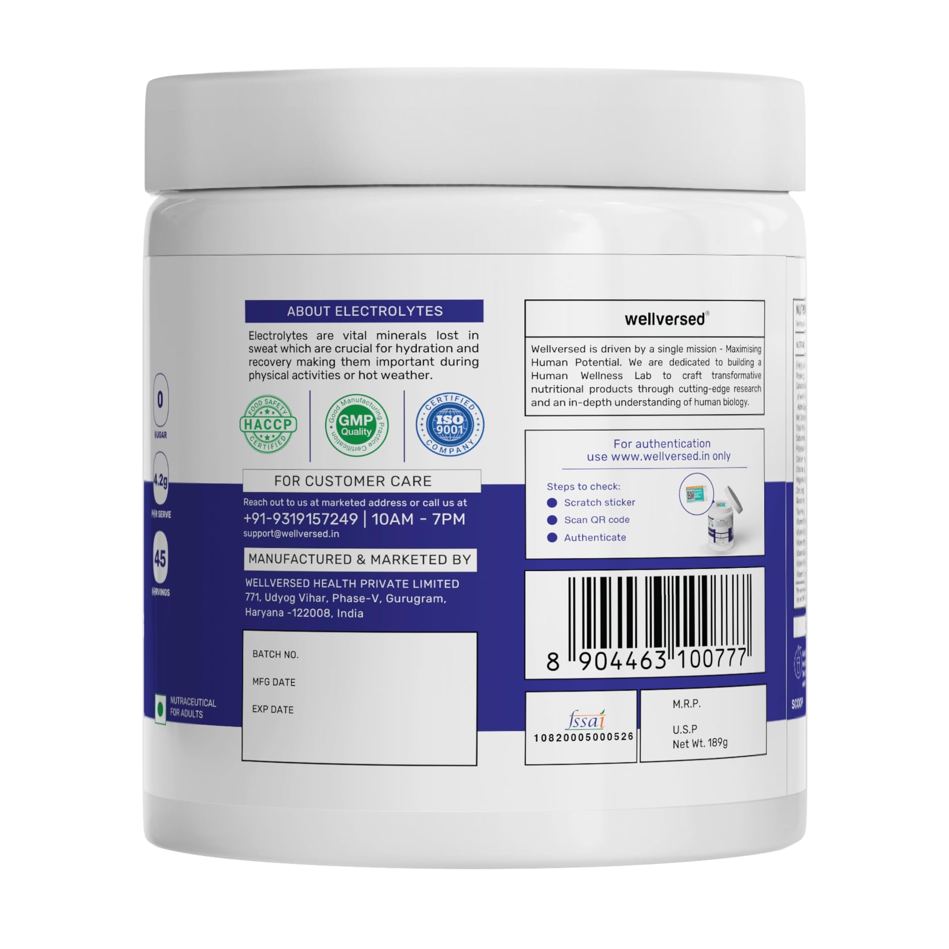 Wellcore Electrolyte Replacements and Creatine Combo, Unisex Nutritional Supplement - size and scale (27)