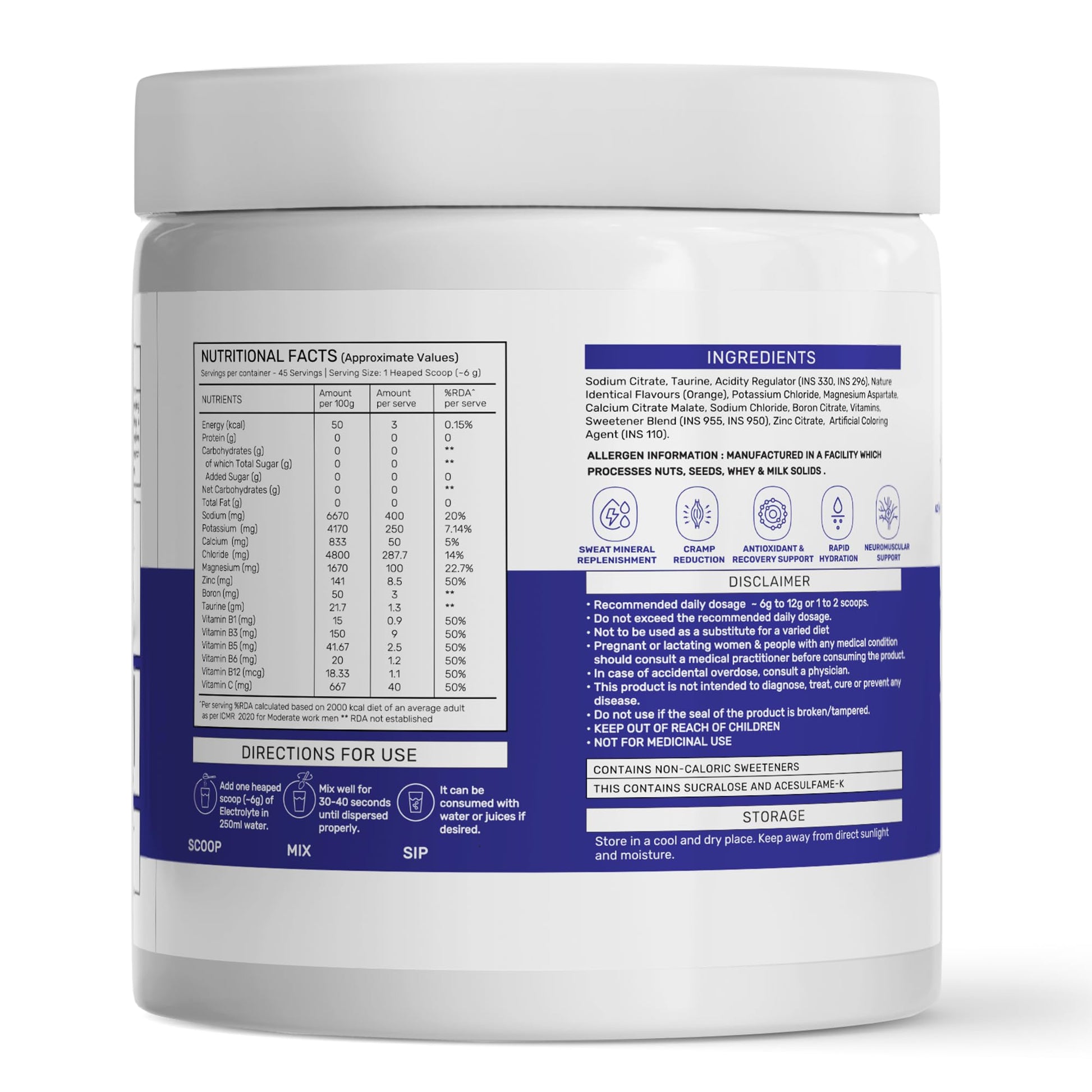 Wellcore Electrolyte Replacements and Creatine Combo, Unisex Nutritional Supplement - size and scale (37)