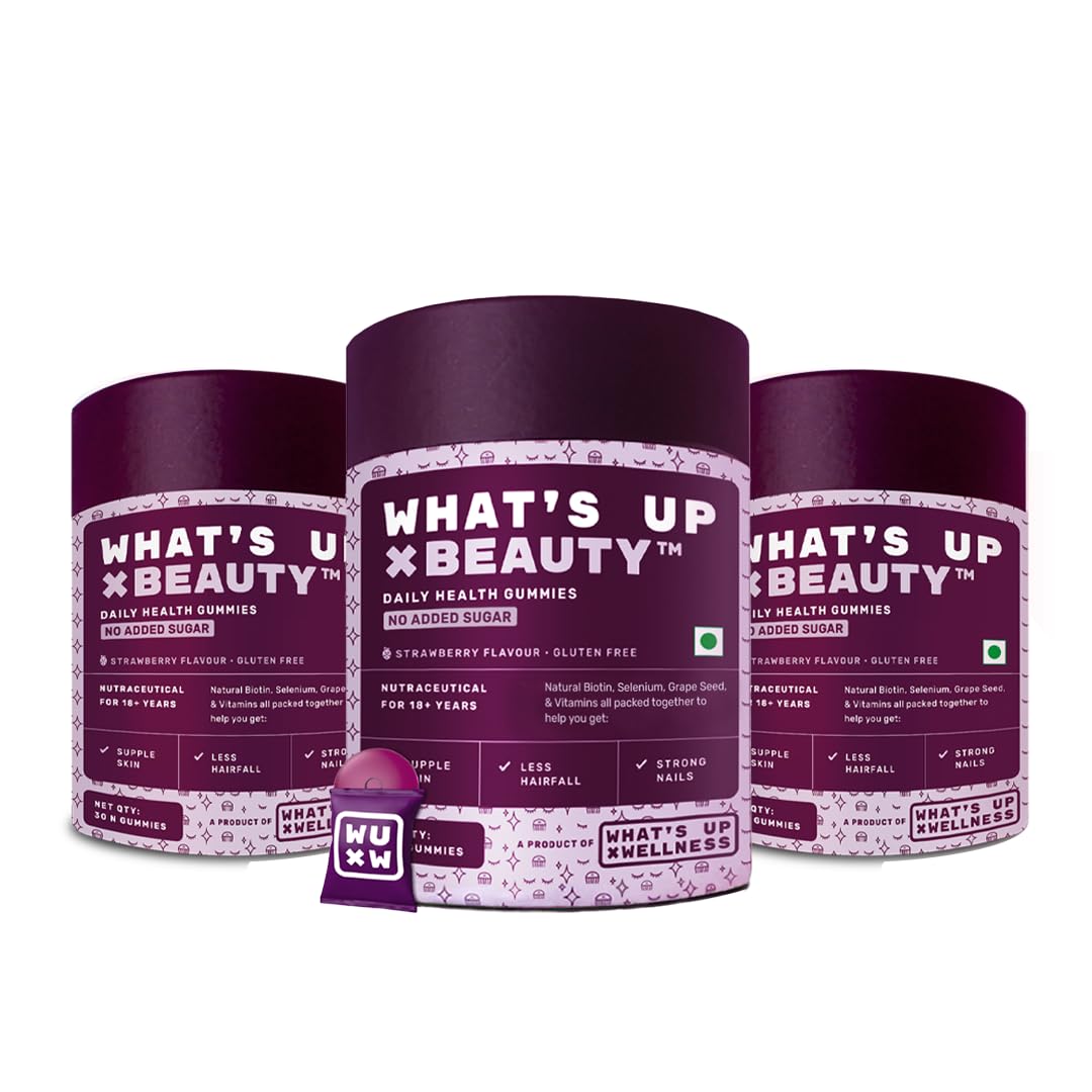 What's Up Wellness Beauty & Gluta-Glow Gummy Combo, Biotin & Glutathione, Adult, No Added Sugar (17)