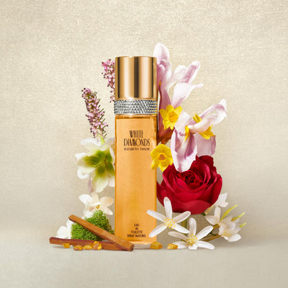 White Diamonds Elizabeth Taylor Eau De Toilette for Women, 100ml Floral Spray - close-up detail