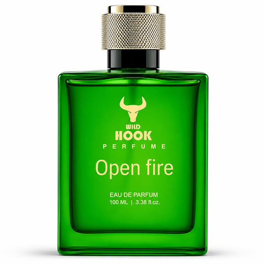 WILD HOOK Open Fire Eau De Parfum, 100ml, Alcohol-Free Natural Fragrance for Men