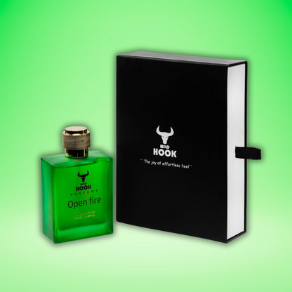 WILD HOOK Open Fire Eau De Parfum, 100ml, Alcohol-Free Natural Fragrance for Men - ingredients panel