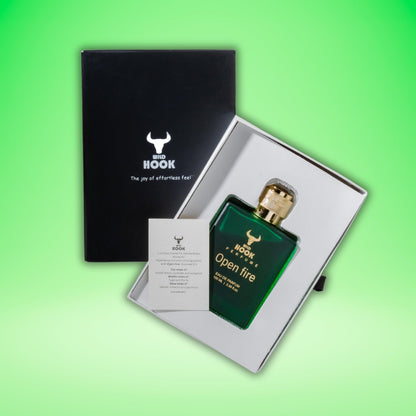 WILD HOOK Open Fire Eau De Parfum, 100ml, Alcohol-Free Natural Fragrance for Men - close-up detail