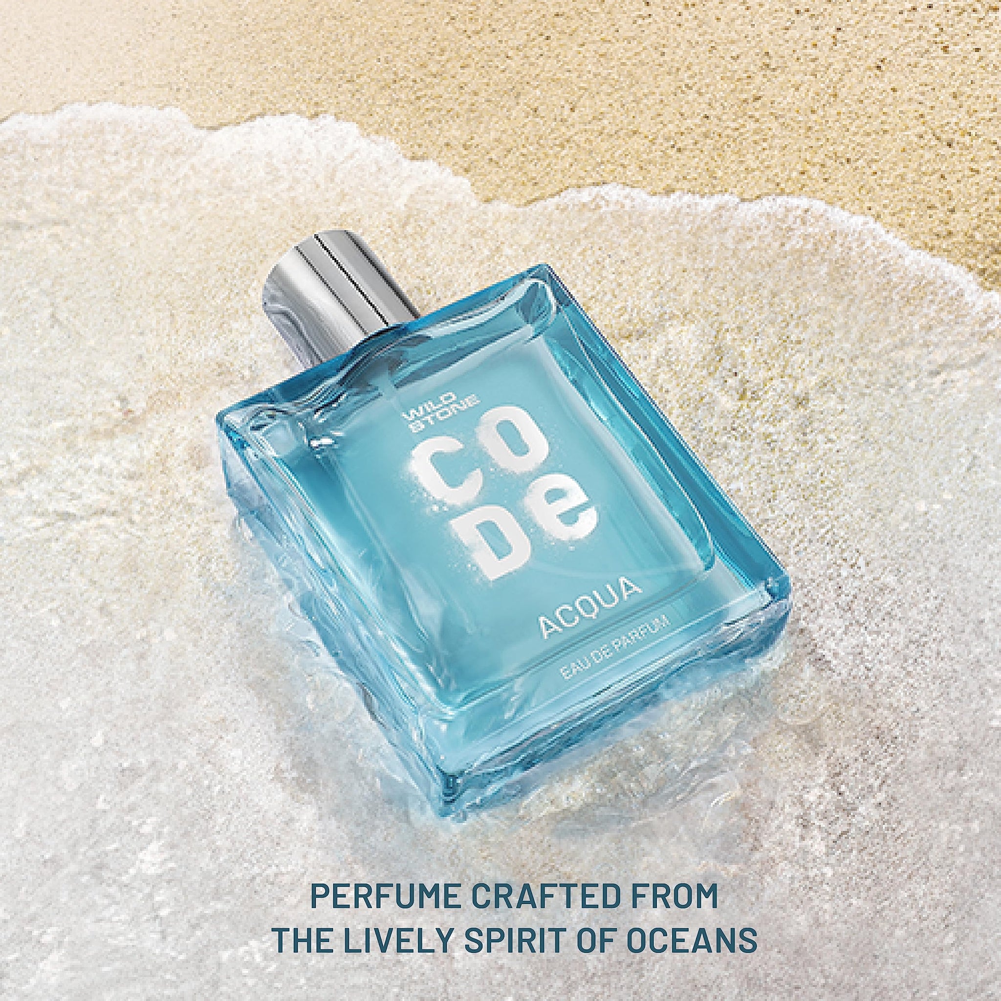 WILD STONE CODE Acqua Eau De Parfum For Men, 100ml, Fresh Marine Notes, Green Apple & Lemon - ingredients panel