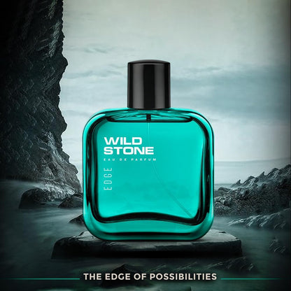 Wild Stone Edge Eau de Parfum for Men, 100ml, Woody Amber Scent - packaging