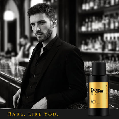 Wild Stone Prive Parfum for Men, 100ml, Over 20% Concentration, McNROE Consumer Products - label detail (17)