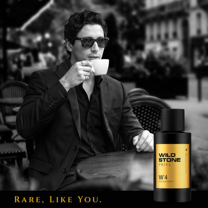 Wild Stone Prive Parfum for Men, 100ml, Over 20% Concentration, McNROE Consumer Products - label detail