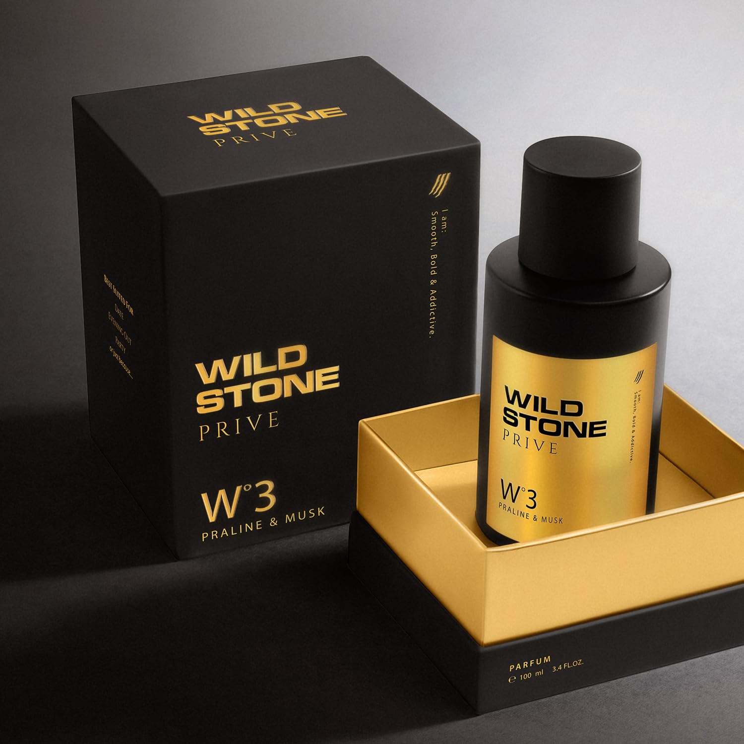 Wild Stone Prive Parfum for Men, 100ml, Over 20% Concentration, McNROE Consumer Products - front view (9)