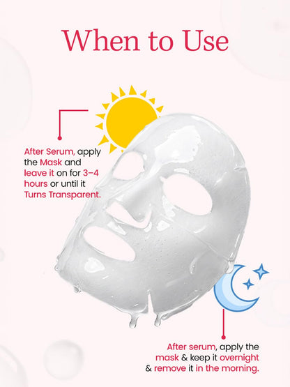 WILDGLOW Korean Glass Skin Bio-Collagen Overnight Face Mask for Deep Hydration, Pigmentation, & Pore Minimizing | Hyaluronic 