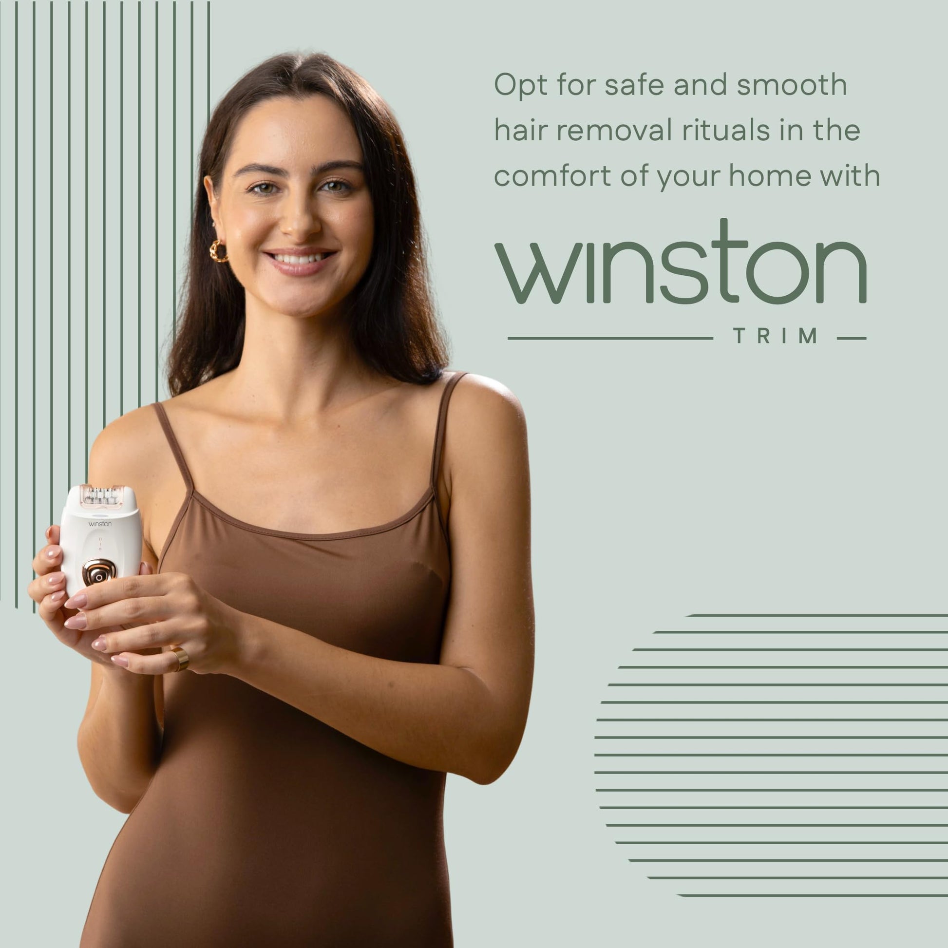 WINSTON Rechargeable Body Epilator and Shaver for Women, Mini Portable Electric Hair Remover, 90 Min Runtime - back view