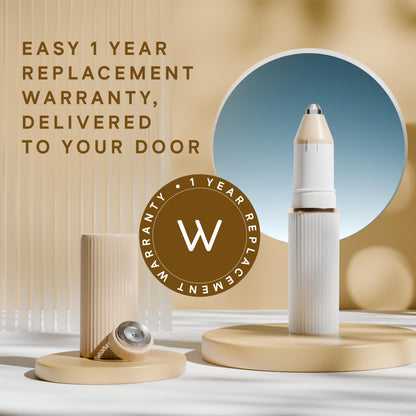 WINSTON Rechargeable Electric 2-in-1 Face and Eyebrow Trimmer for Women, White, Multi-Grooming Trimmer - in use