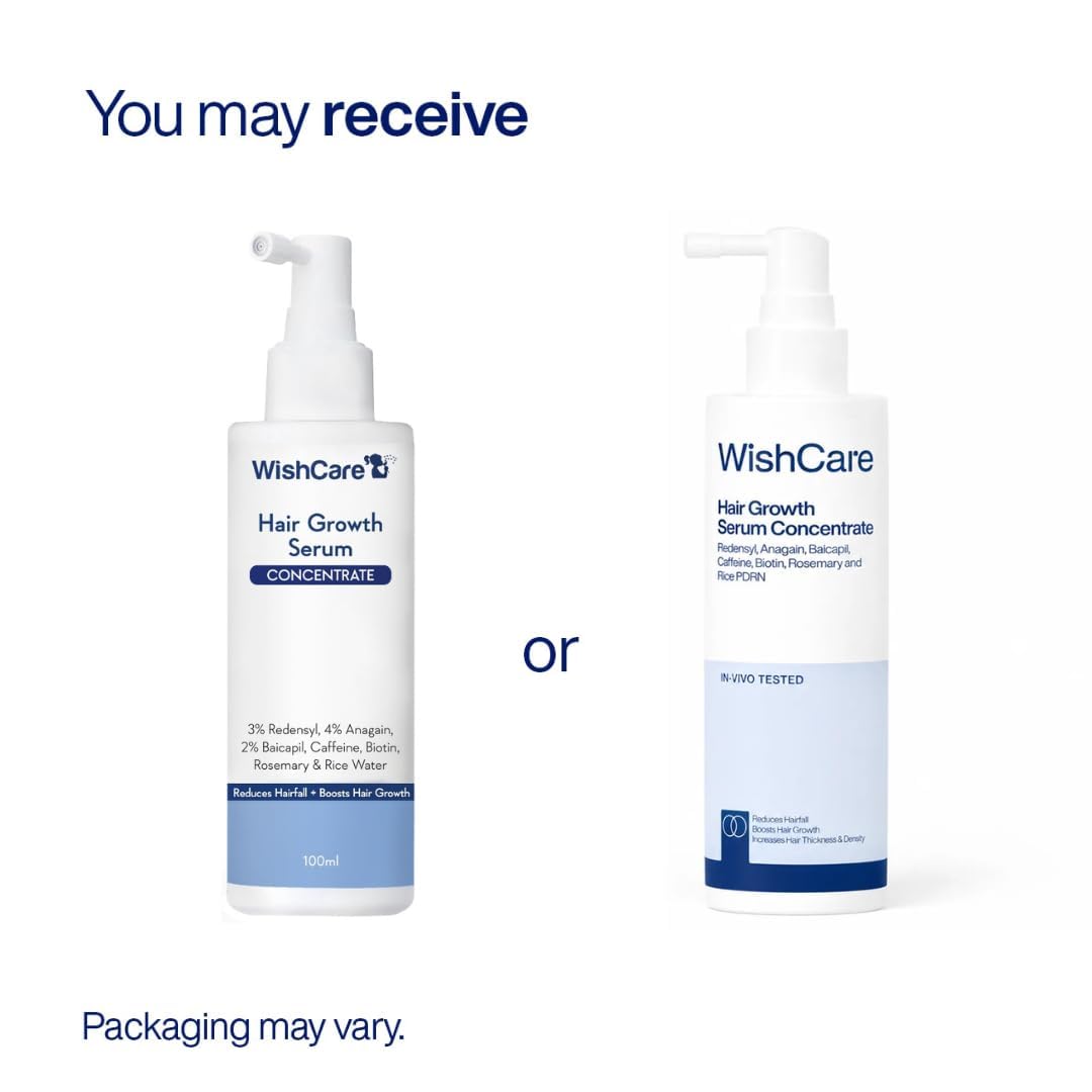 WishCare Hair Growth Serum Concentrate with Resdensyl, Anagain, Caffeine, Biotin, Keratin & Rice Water, Leave-On Formula - fr