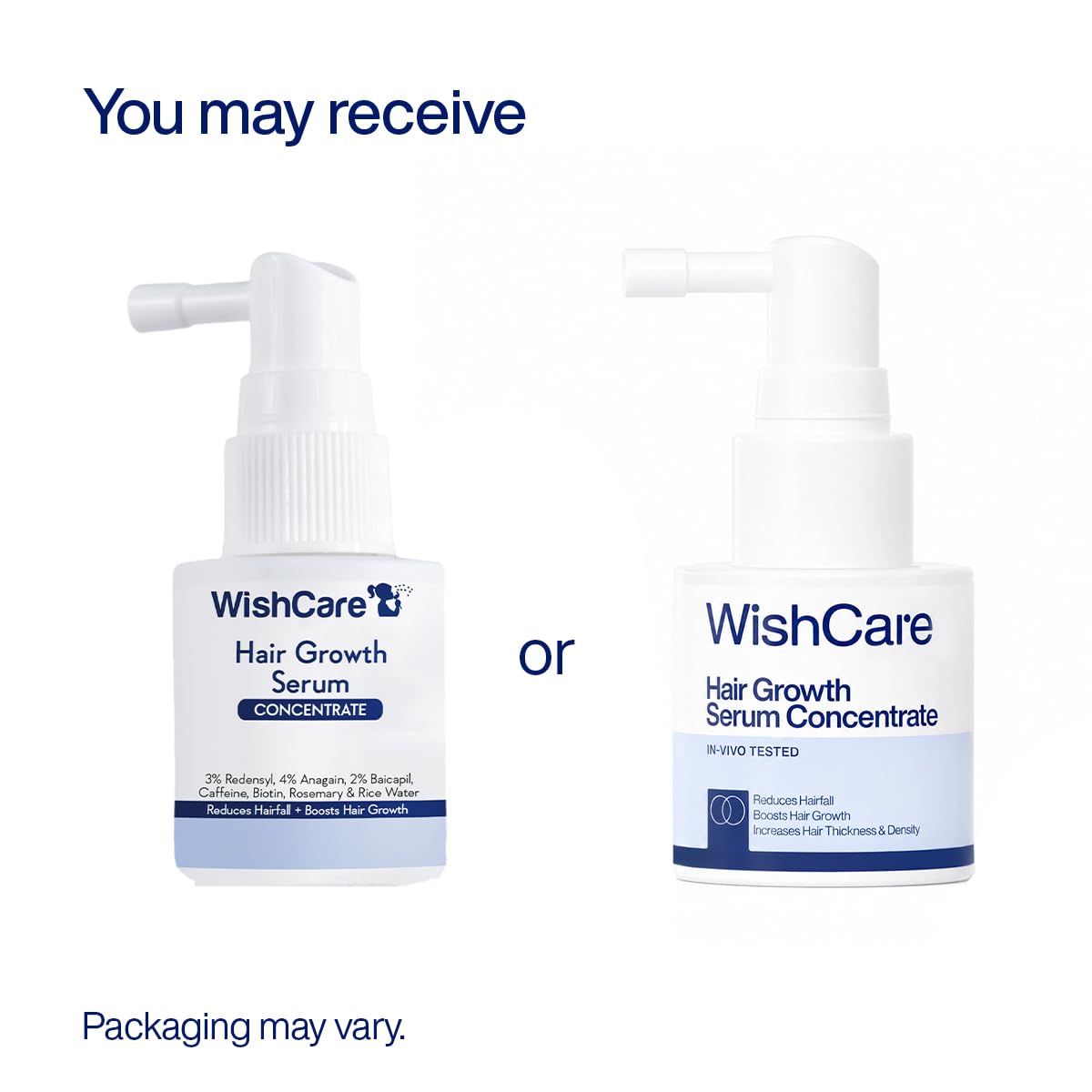 WishCare Hair Growth Serum Concentrate with Resdensyl, Anagain, Caffeine, Biotin, Keratin & Rice Water, Leave-On Formula - fr