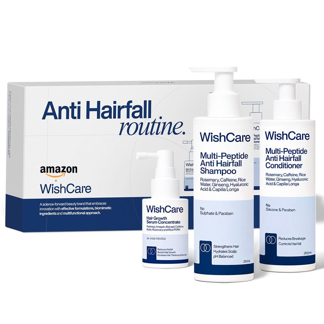 WishCare Hair Growth Serum Concentrate with Resdensyl, Anagain, Caffeine, Biotin, Keratin & Rice Water, Leave-On Formula (24)