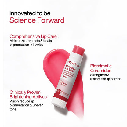 WishCare Lip Balm Combo, Tinted and Untinted, with Kojic Acid & Niacinamide, Hydrating Lip Balm Set - label detail (12)