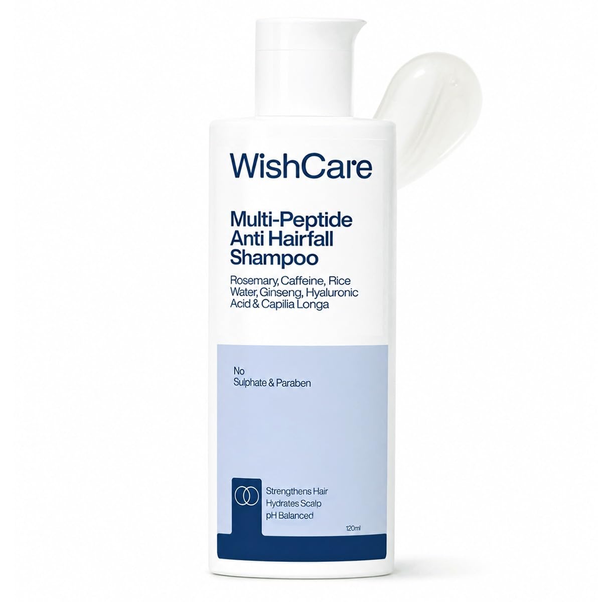 WishCare Multi Peptide Shampoo & Conditioner Combo, with Rice Water Rosemary Hyaluronic Acid Caffeine, Sulfate-Free Paraben-F