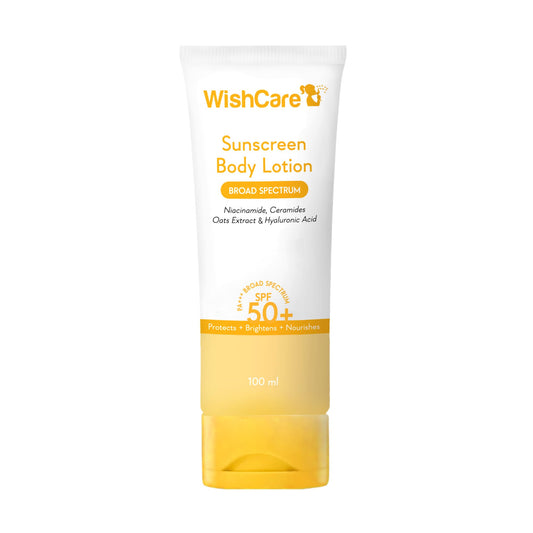 WishCare SPF 50 PA++++ Sunscreen Body Lotion, In-Vivo Tested, Oxybenzone-Free, Vegan, Fragrance-Free