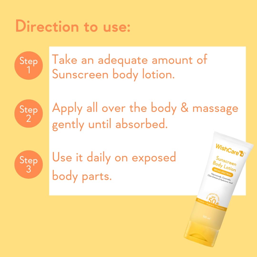WishCare SPF 50 PA++++ Sunscreen Body Lotion, In-Vivo Tested, Oxybenzone-Free, Vegan, Fragrance-Free - close-up detail