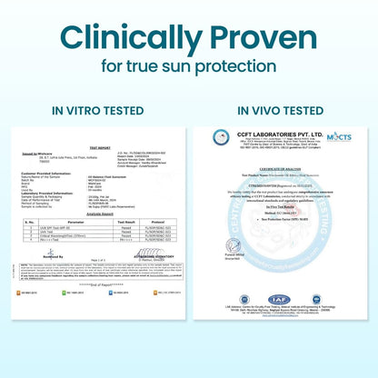 WishCare Sunscreen SPF 50 PA++++ Broad Spectrum Sun Protection - in use