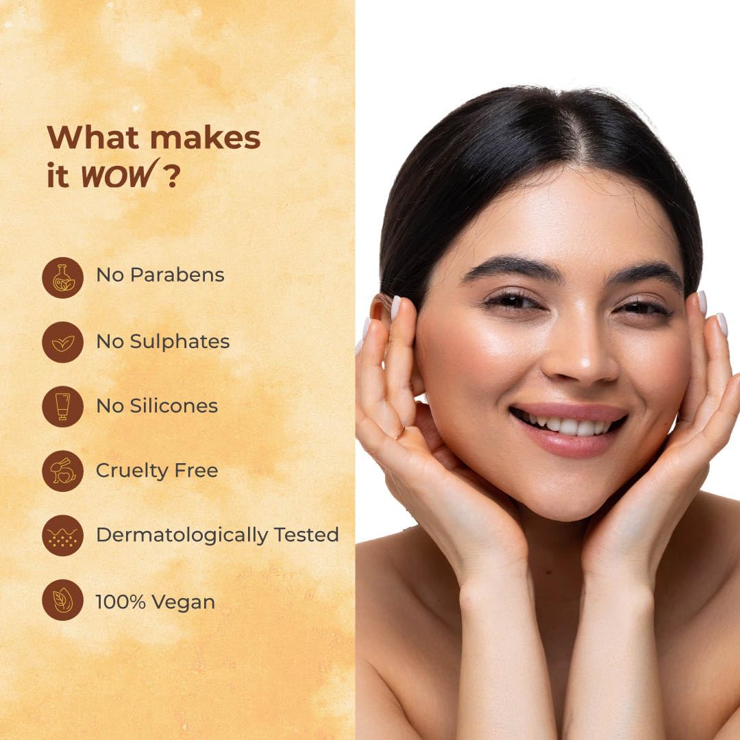 WOW Skin Science Multani Mitti Face Wash, 100 ml, Clay Cleanser for All Skin Types, Paraben Free - ingredients panel