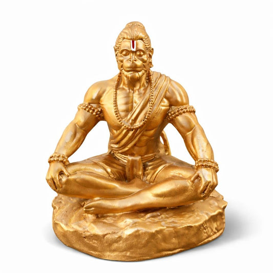 Yadava Bahubali Hanuman Ji Idol Resin Figurine for Dashboard Home Mandir Décor, 200g
